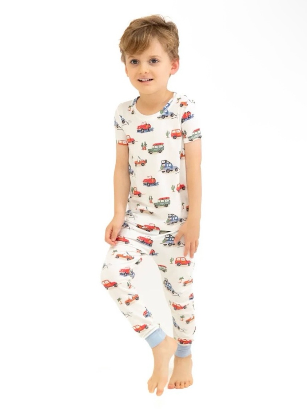 Angel Dear Boys Off-Road Adventure Short Sleeve Loungewear Set - Size 6-12M - Picture 13 of 16